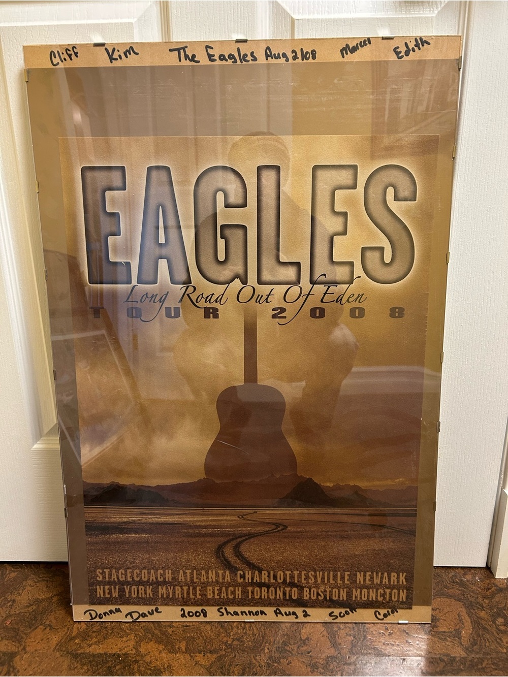 Eagles "Long Road Out of Eden" Tour 2008 Poster - Gold/Brown